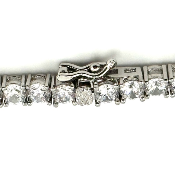 Iced out 14K White Gold Plated over Brass Clown Necklace - Picture 6 of 8